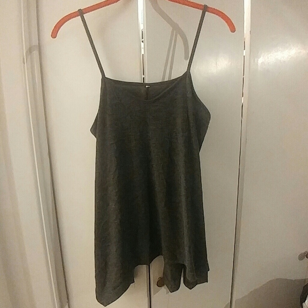 Flowy heather gray tank top
